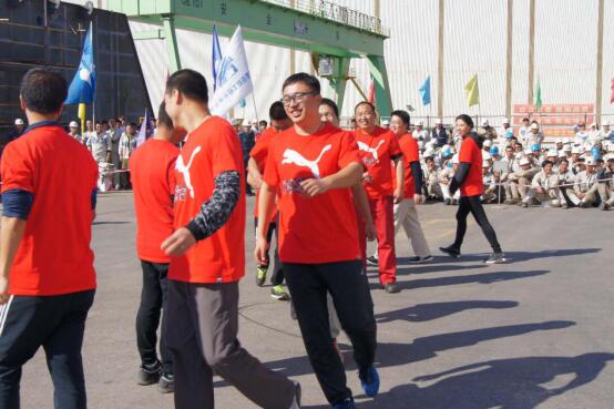大连今海员工参加了大连今冈组织的第二届集体跳绳比赛