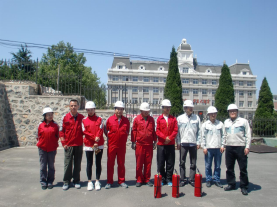 今海办公室全体员工参加了消防演习